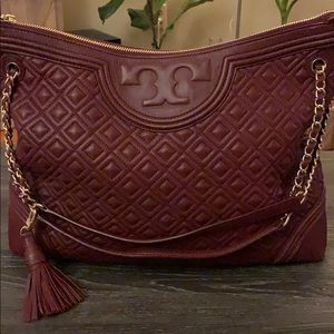 Tory Burch Burgundy shoulder bag